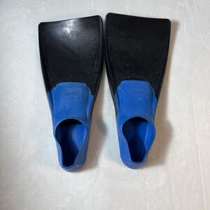 Swim Fins Floating HRE Training Snorkel Flippers Blue Black Sz 7-9 EU 40-41 Swim
